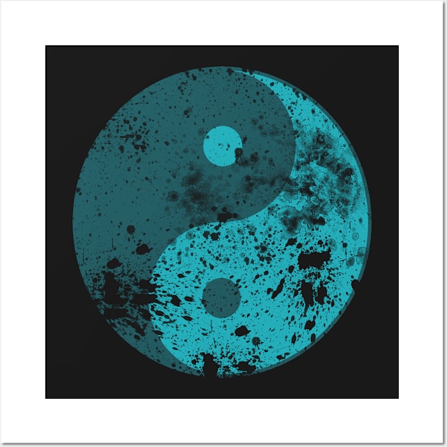 Splatter Yin Yang symbol Wall Art by Rebellion10